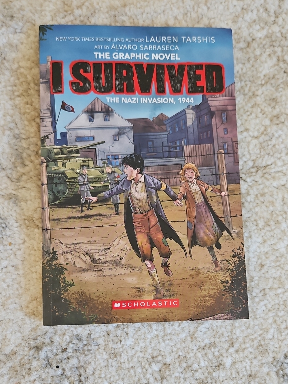 Scholastic I Survived Graphic Novel — Blue and Brown Illustrated Cover